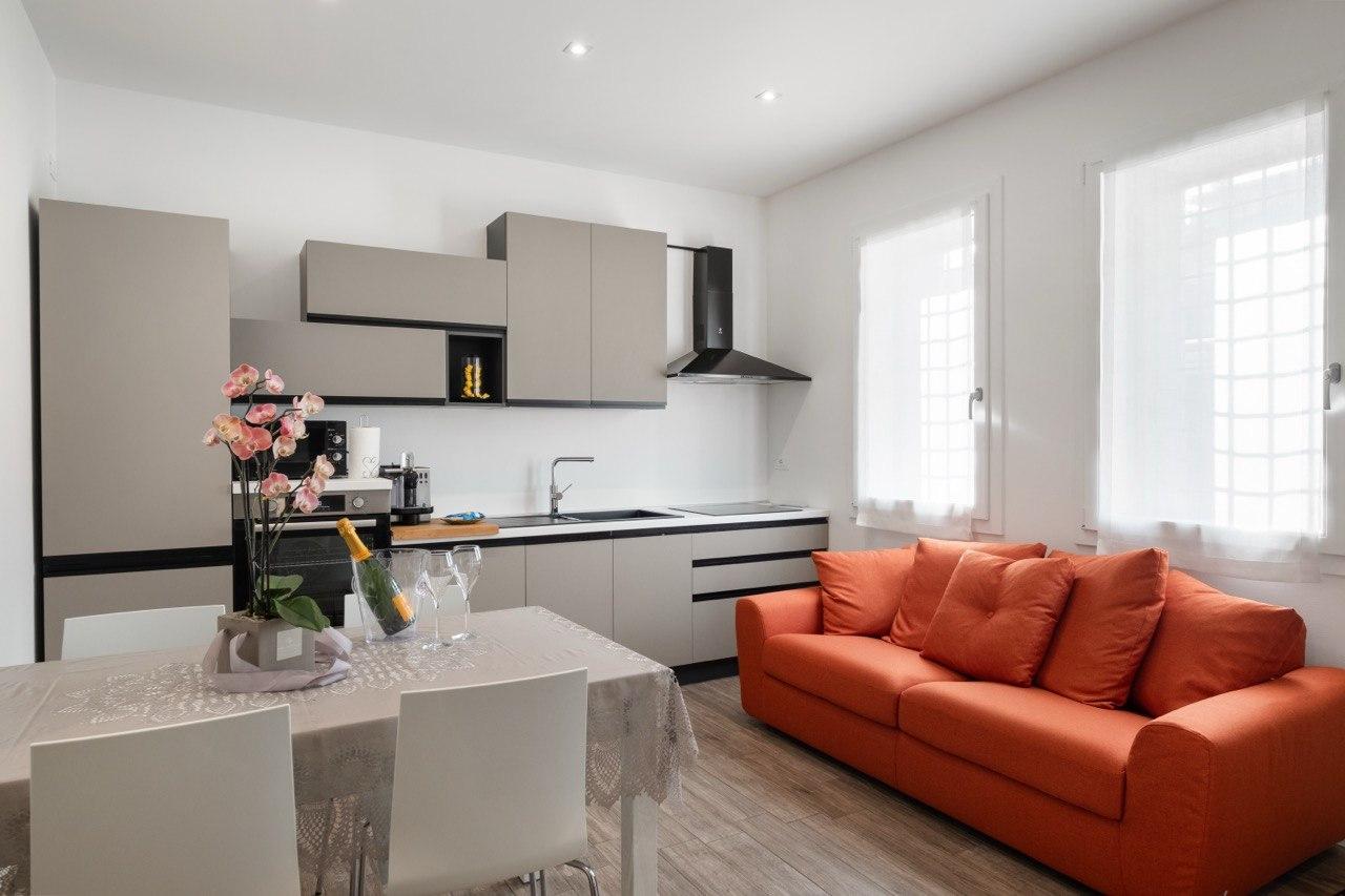 Soggiorno e cucina di Civico 36 a Vicenza